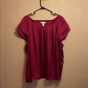 Silky Merlot Blouse
